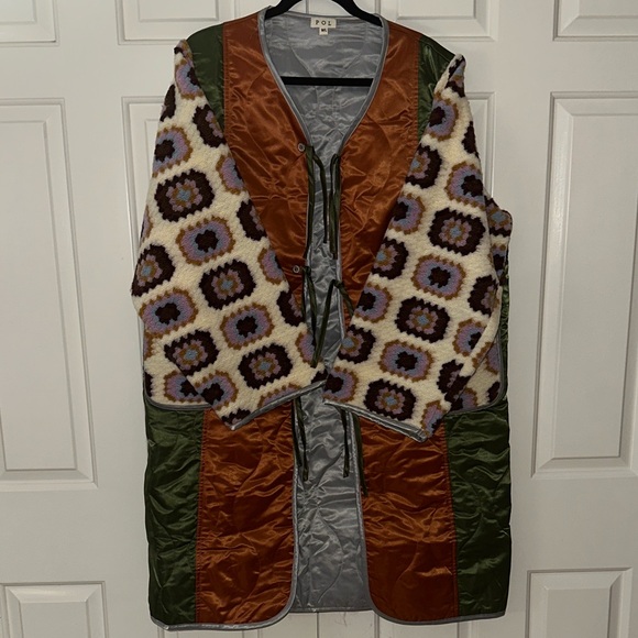 POL Multicolor Patchwork Teddy Jacket - Picture 3 of 8